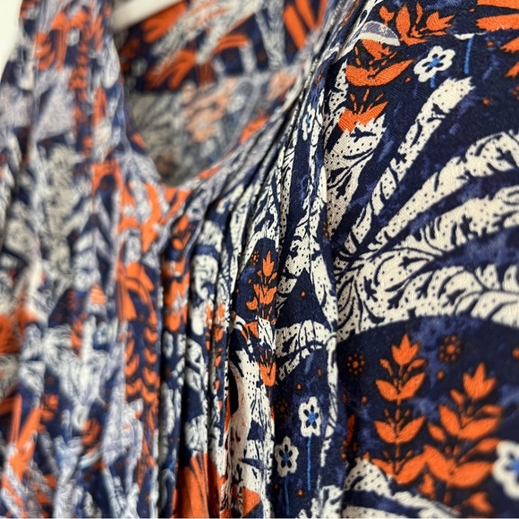 Anthropologie Maeve Cathy Pleated V Neck Blouse - Picture 6 of 12